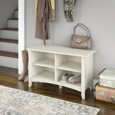 Bush Furniture Salinas Shoe Storage Bench In Antique White