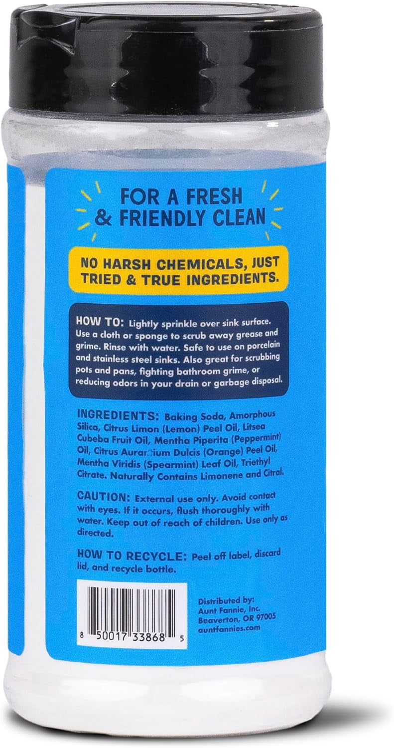 Sink Refresher  Lemon Powder Scrub and Odor Minimizer for Sinks Drains and Garbage Disposals 16 Ounces Pack of 6