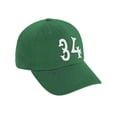 thumbnail image 2 of Daxton 3D Vintage Custom Number Low Profile Adjustable Baseball Dad Hat Cap, Kelly White, 34, 2 of 2