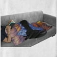 thumbnail image 6 of Wyoming Soft Flannel Fleece Throw Blanket, Snake Lake at Grand Teton National Park Fascinating Sunset View with Reflections, Cozy Plush for Indoor and Outdoor Use, 60" x 80", Multicolor, by Ambesonne, 6 of 6