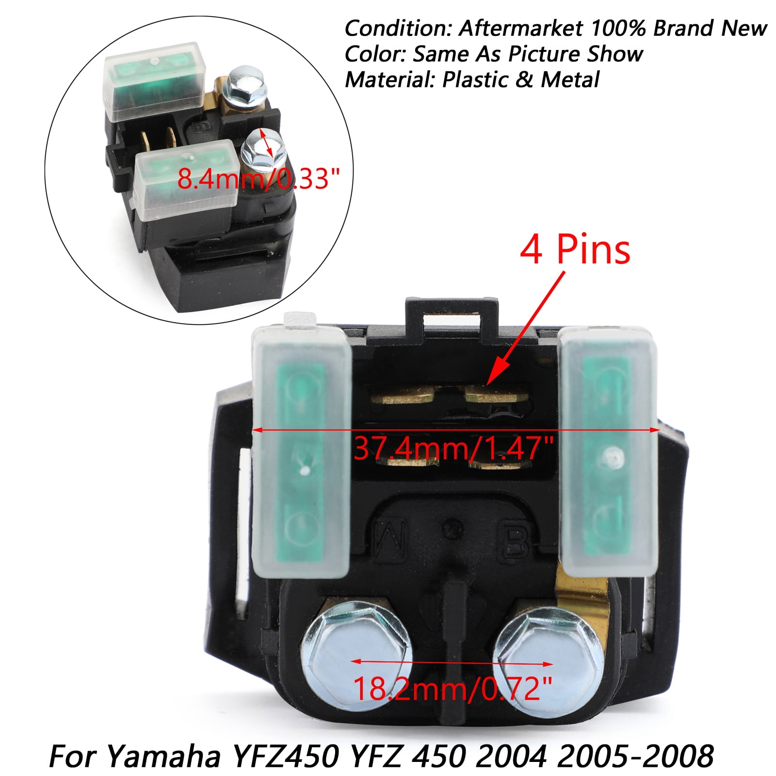 Starter Relay Solenoid For YAMAHA YFZ 450 YFZ450 2004 2005 2006 200708