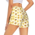 thumbnail image 4 of Picia Cute Yellow Duck Pattern Women's 2 in 1 Athletic Running Shorts High Waisted Workout Casual Gym Sweat Shorts with Comfy Liner Zipper Pockets-XX-Large, 4 of 9