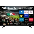 thumbnail image 1 of AOC Televisor LED 58 Pulgadas 4K UHD LED, Roku TV Integrado, Dolby Audio, Wi-Fi, HDMI, USB, Apple AirPlay, 1 of 10