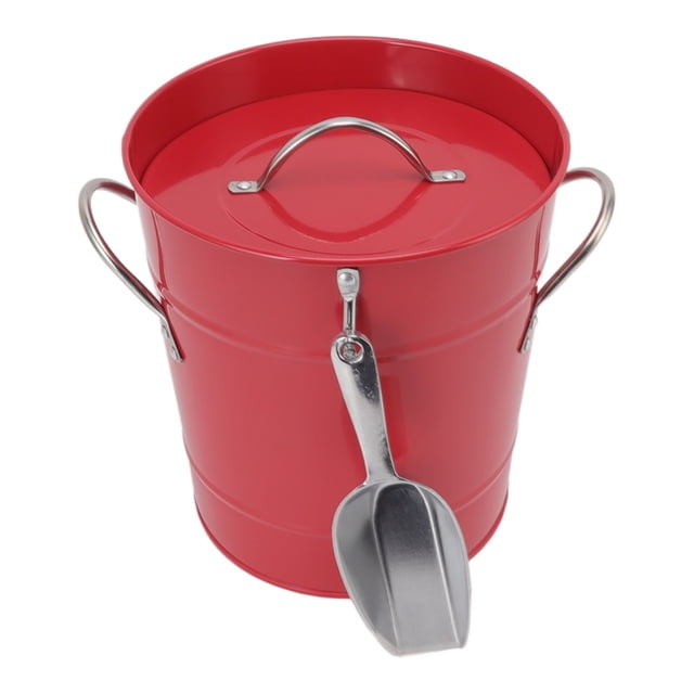 Cubo de Hielo Con Pala para Hielo ANGGREK Contenedor Enfriador de Cerveza de Plástico Galvanizado