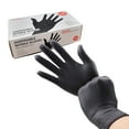 Latex Free Powder Free Black Nitrile Disposable Gloves, Food Handling