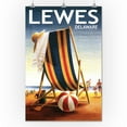 thumbnail image 3 of Lewes, Delaware, Beach Chair and Ball (24x36 Giclee Gallery Art Print, Vivid Textured Wall Decor), 3 of 3