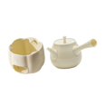 thumbnail image 2 of Tetera con té de té de té de flores más cálido té hervidor de agua Cerámica resistente al calor para la casa de té de picnic de restaurante hogar de Mango lateral beige, 2 of 10