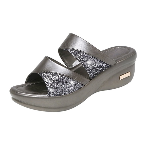 Willtoo Orthopedic Sandals for Women Slip on Non Slip Arch Support Flat Wedge Sandals Wide Width Sneakers 2026 Beach Foam Shoes