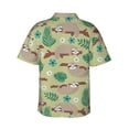 thumbnail image 4 of Sloth Men'S 3d Print Casual Button Down Shirts, Novelty Hawaiian Short Sleeves 2xl, 4 of 8