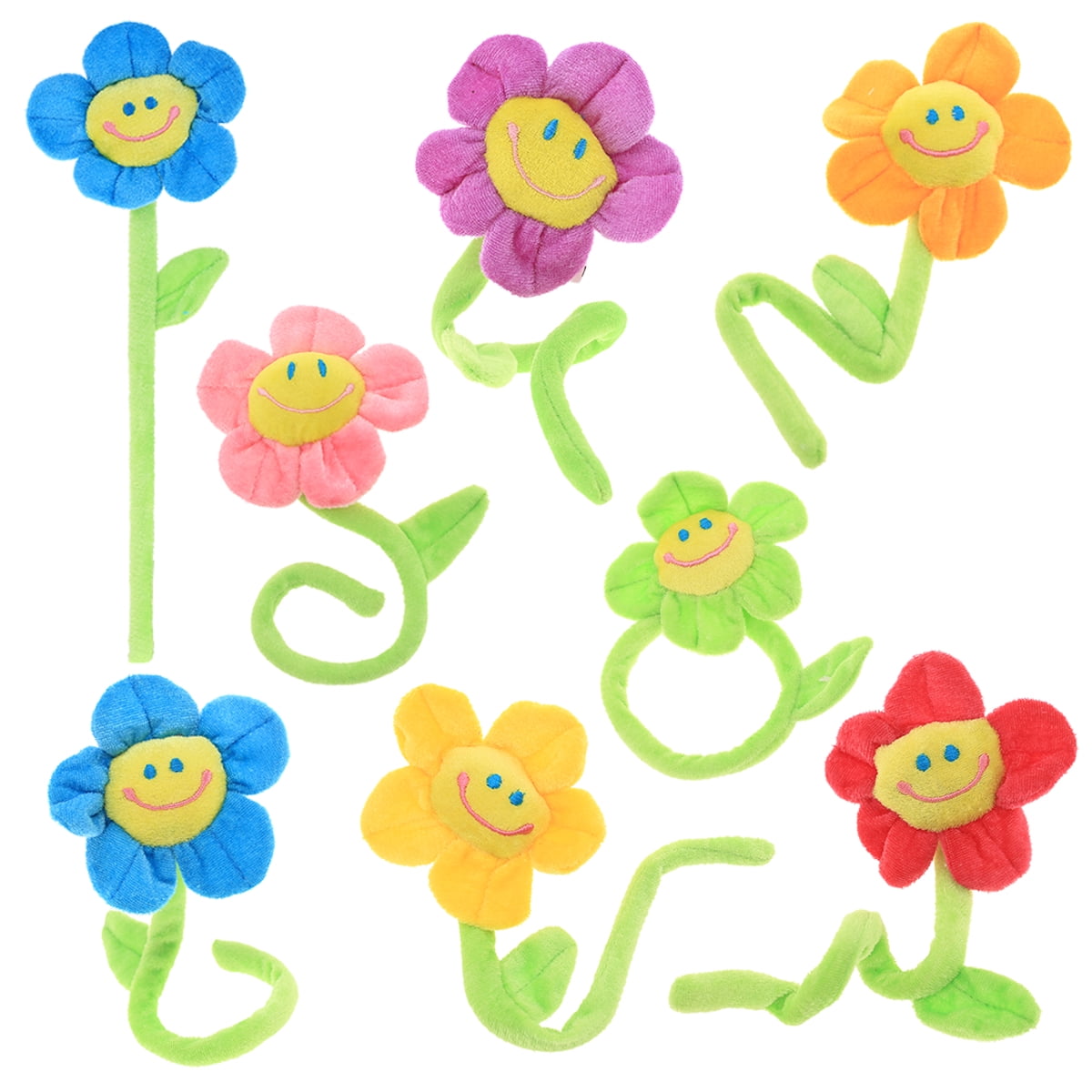 Playside Creations, Felt Daisy Stickers, Assorted Colors, 8 Count