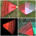 thumbnail image 3 of MOVTOTOP 1Pack Gardening Rake Red Plastic 21-Teeth Design for Weed Removal 15.9X12.6X1.8In, 3 of 6