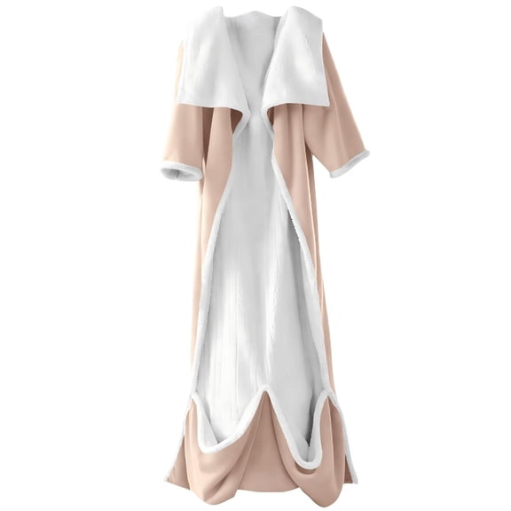 Wearable Heated Blanket with Foot Pocket, 50"x70" Electric Heated Wearable Blanket with Sleeves, 6 Heat Settings & 2-10H Auto Shut-Off, Full-Body Heated Coverage, Flannel