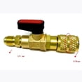 thumbnail image 3 of Adaptador de válvula de bola recta de refrigerante mho SAE de 1/4 "válvula de cierre para carga Cola Válvula de bola de refrigerante, 3 of 4