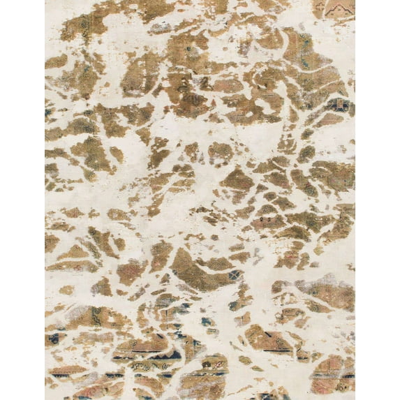 Ahgly Company Machine Washable Indoor Rectangle Abstract Gold Area Rugs, 2' x 4'