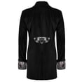 thumbnail image 6 of IYTR Men's Gothic Coat Solid Color Long Sleeve Jacket Zipper Stand-up Collar Medieval Retro Swallowtail Coat Black XXL, 6 of 6