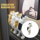 thumbnail image 1 of Simulación de estatua de gato de peluche, artesanía moderna para mascotas, colgante de Animal para juguetes, manualidades, , pantalla de TV Blanco negro Macarena juguetes de muñeca de felpa, 1 of 8