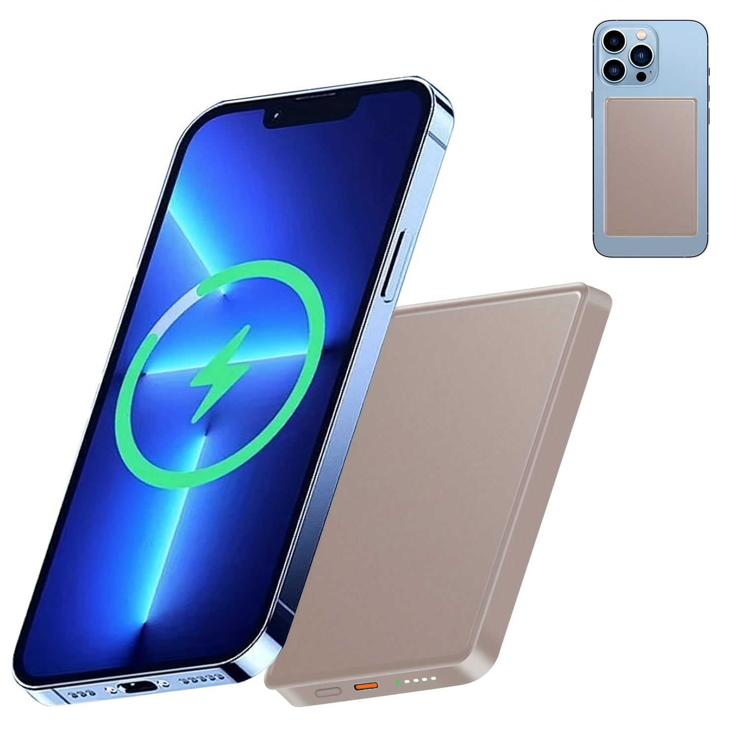 19.25W PD Charging Power Bank 5000Mah - Compact Wireless Charger, Magnetic Charging Pack, USB Type-C, Rechargeable Lithium Polymer Battery for Mobile Devices