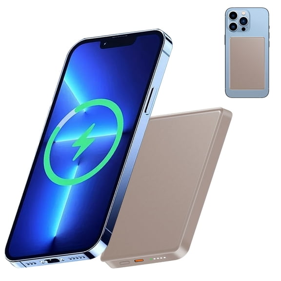 19.25W PD Charging Power Bank 5000Mah - Compact Wireless Charger, Magnetic Charging Pack, USB Type-C, Rechargeable Lithium Polymer Battery for Mobile Devices