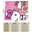 thumbnail image 2 of Hello Kitty Throw Blanket, Cozy Flannel Blankets For Boys Girls, Super Soft Warm Blanket For Couch Sofa Bed, 2 of 9