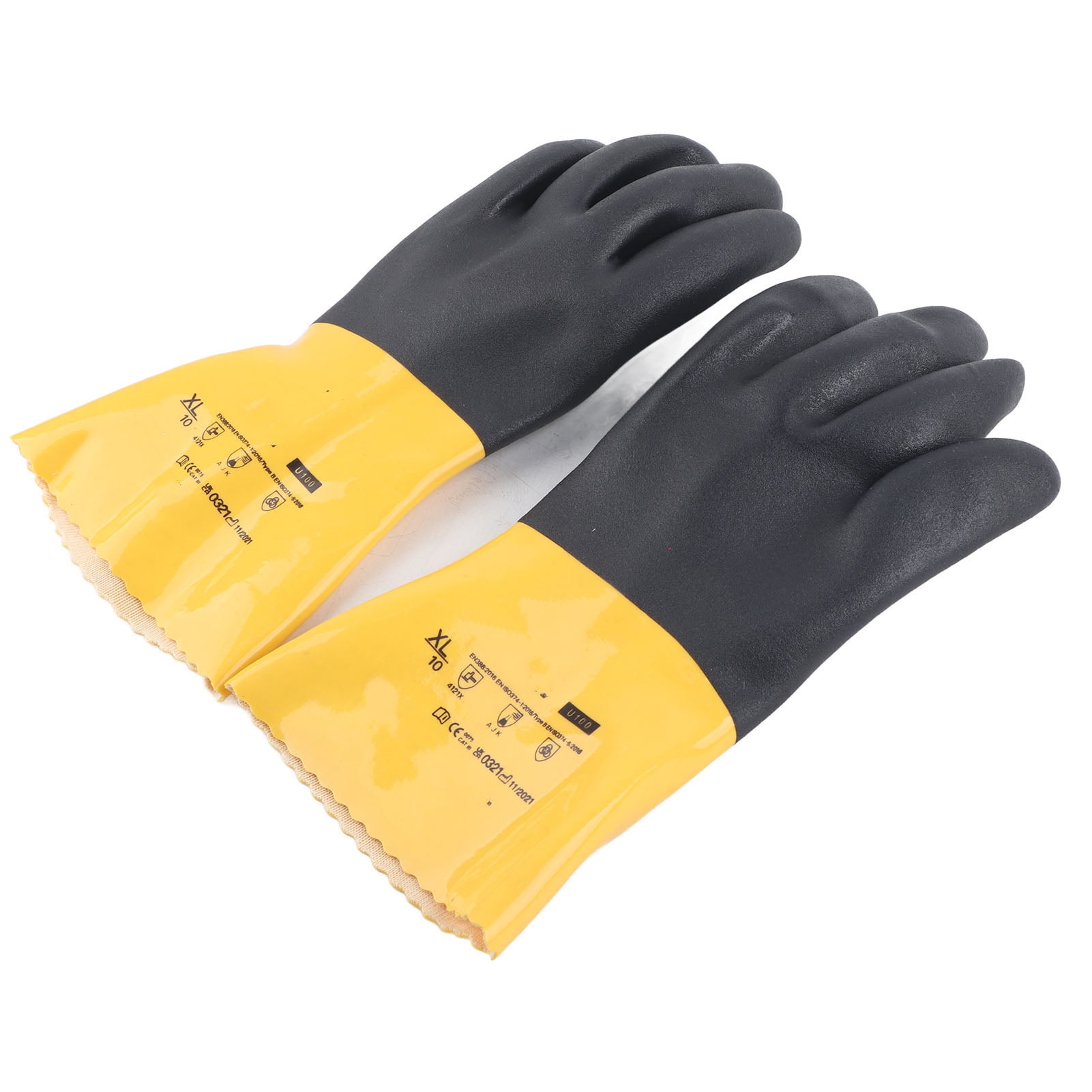 Oil Resistant Gloves,PVC Coated Safety Work PVC Coated Safety Work Gloves Heavy Duty Safety Gloves Meticulously Designed