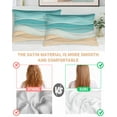 thumbnail image 4 of Hokiten King Size Pillow Cases Set of 2, Pillow Covers for Bed, Turquoise Satin Pillowcases with Zipper for Hair/Skin, Pillow Protector Cover, Ocean Wave Stripes Modern Abstract Beach 20x36 Inches, 4 of 6