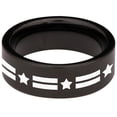 thumbnail image 4 of Don't Tread on Me American Flag Tungsten Carbide Ring, 4 of 9