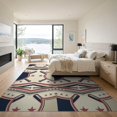 thumbnail image 3 of ODIKA 9'x12' Washable Area Rug Vintage Athletic Crest With Striped Banner Border Baseball Field Sport Playful for Great Room, Indoor Concept, Large Living Low Pile, Flatwoven, 3 of 7
