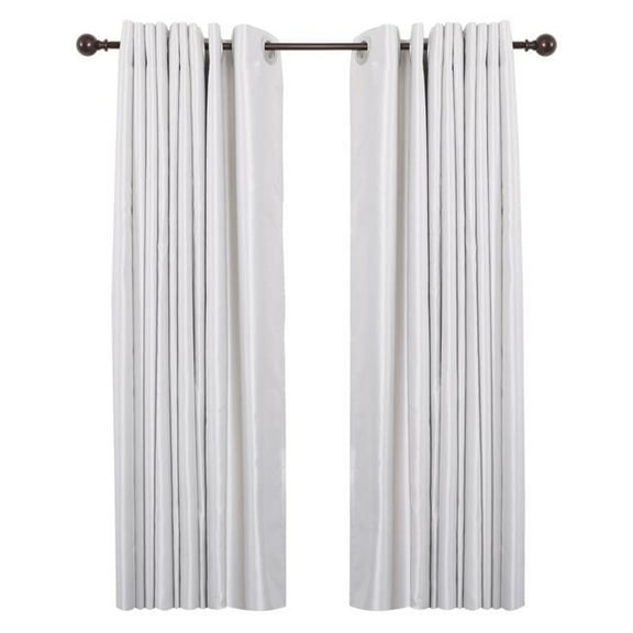 28-48 in. Adjustable Curtain Rod with Round Finials - Bronze
