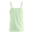 thumbnail image 5 of AKEGAMN V Neck Lace Casual Camisole Vest - Polyester Spandex, Green L, Size S-XXL, 5 of 6