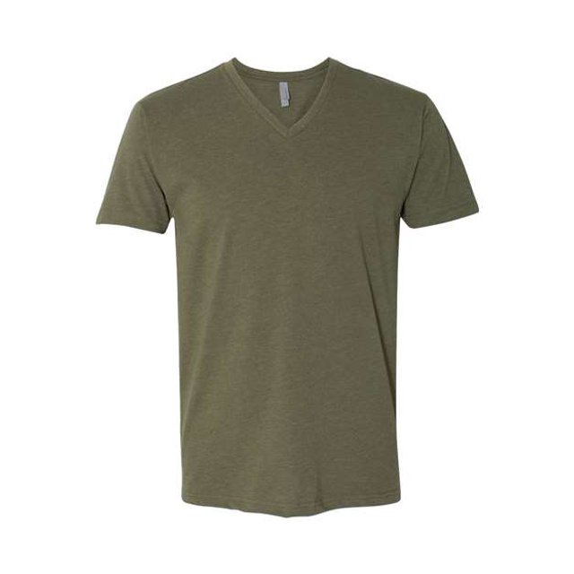 Next Level Apparel Camiseta premium CVC con cuello en V para hombre - 6240, verde militar, grande Ropa de siguiente nivel 6240