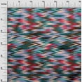 thumbnail image 2 of oneOone Polyester Lycra Dark Teal Green Fabric Chevron Ikat Quilting Supplies Print Sewing Fabric By The Yard 56 Inch Wide, 2 of 4