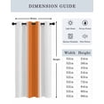 thumbnail image 6 of Orange Thermal Insulated Blackout Curtains for Bedroom 54 Length Stripes Solid Color Room Darkening Curtain 1 Panel Grommet Window Curtain Drape for Living Room Nursery Room, 6 of 7