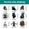 thumbnail image 3 of Halloween Window Stickers, 9 Sheets Window Clings Decals, Cute Witch Tree Zombie Ghost Patterns PVC Window Stickers for Treat or Trick Party Favors Decal Supplies Decor Accessories, 3 of 5