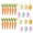 B1, variant on HIELLFQ 30Pcs Easter Tree Ornaments Spring Party Hang Decor with Rope Colorful Foam Egg Carrot Bunny Pendant, Easter Egg Ornaments for Tree Home School Game Wall