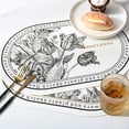 thumbnail image 1 of RKSTN Place Mats Elliptical Placemat Solid Colour Faux Leather Placemats - Coffee Mats- Kitchen Table Mats- Easy to Clean Kitchen Table Mats, 1 of 8