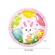 thumbnail image 3 of Platos de papel de Pascua | Vajilla desechable de 16 piezas con diseño de conejito y huevo | Artículos para fiestas de primavera para niños y adultos | 2 tamaños: 18 cm y 23 cm, 3 of 6