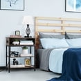 thumbnail image 7 of Oumilen Western Home 3 Layers End Table with Storage Shelf with Build-In Fast Charging Station with USB Ports in Rustic Burnt Wood, 7 of 7