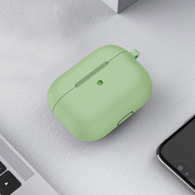 Silicone Earphone Case for AirPods 1/2 Cover Case Wirless Headphones Earbuds For Airpods pro2 Case with Case Bag Olive For Airpods pro2