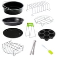 thumbnail image 2 of AMLESO 10 Pieces Heißluftfritteuse Accessories, Heat Insulation Pad Cake Basket 7-Hole 6inch, 2 of 8