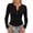 Black, variant on Tops for Women Long Sleeve Henley Tops Slim Fit Button Notch Neck Base Layer Shirt Ribbed Stretchy Casual Fashion Daily Layering Blouse for Fall and Winter