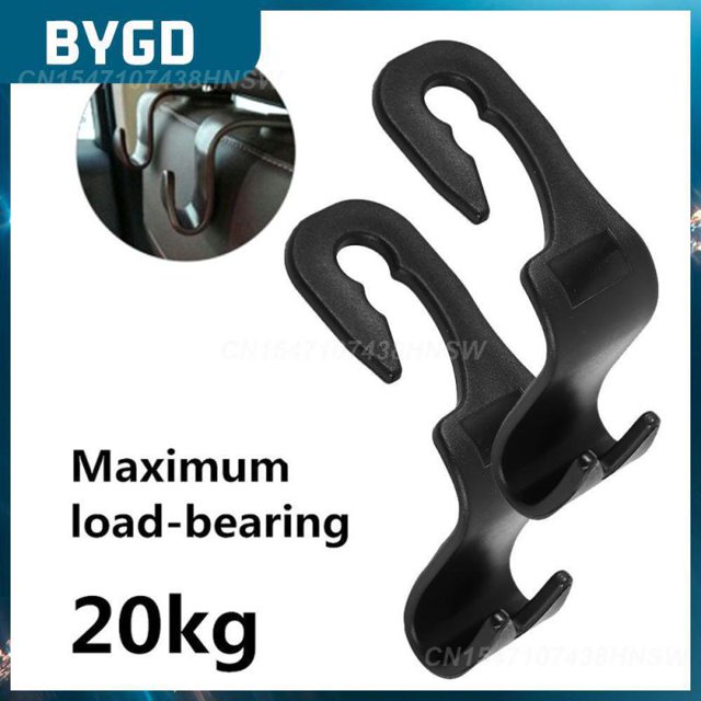 20kg Load-bearing Car Seat Hook Durable Car Hanger Bag Organizer Holder Portable Universal Car Back Seat Hooks4pcsUnited States He Qiyong unisex