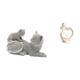 thumbnail image 1 of Estatua de gato, figura abstracta, escultura de resina, adorno de escritorio, diseño creativo, pieza decorativa, artesanía artística, adecuada para la, 1 of 8