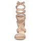 thumbnail image 2 of Sandalias Con Cordones Entrecruzadas Allegra K Tacones Bloque Medio Mujer Desnudo 40, 2 of 6