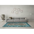 thumbnail image 3 of Ahgly Company Indoor Round Persian Light Blue Traditional Area Rugs, 6' Round, 3 of 4