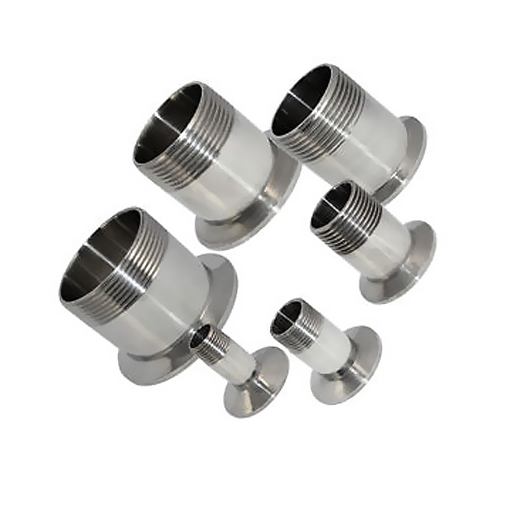 3/4"DN20 Sanitary Male Threaded Pipe Fitting to TRI CLAMP OD50.5mm Ferrule 2PCS 