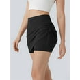 thumbnail image 6 of Women'S 2-in-1 Convertible Athletic Skirt with Drawstring - Knee-Length Skort with Pockets for Sports & Casual Black L, 6 of 8