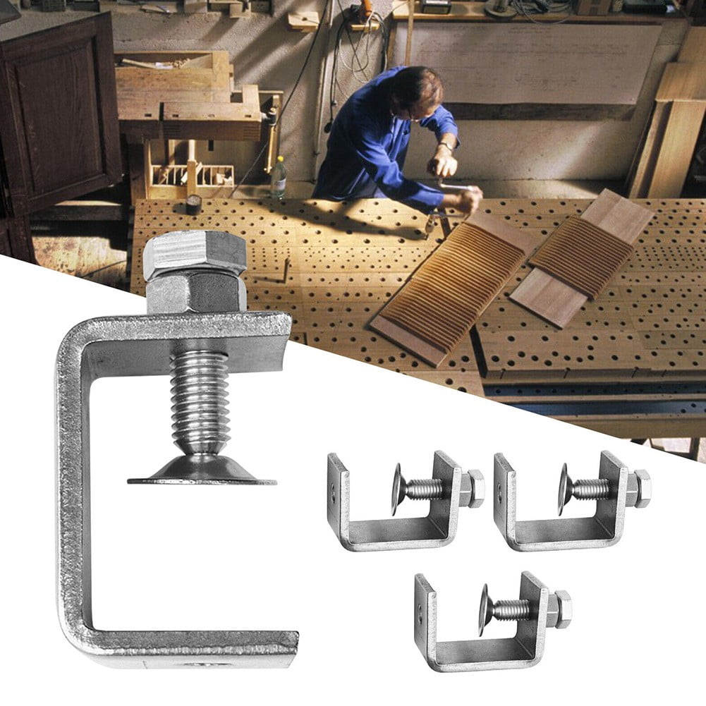 4Pcs Stainless Steel C Clamps Tiger Clamp For Mounting U Clamps Small Desk Clamp