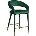 thumbnail image 1 of Meridian Furniture Destiny Green Velvet Stool, 1 of 5