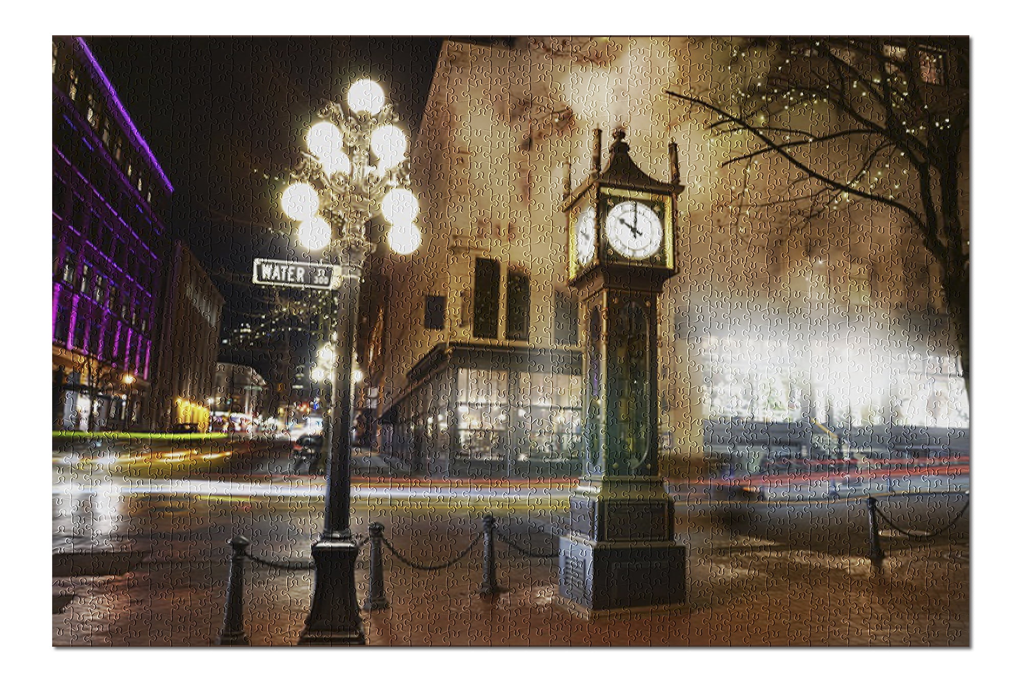 Vancouver, BC, Canada Vancouver Steam Clock in Gastown at Night