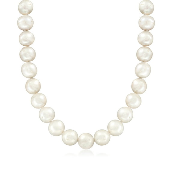 Ross-Simons 10.5-11.5mm Cultured Pearl Necklace With Sterling Silver, Women's, Adult